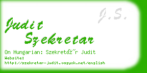 judit szekretar business card